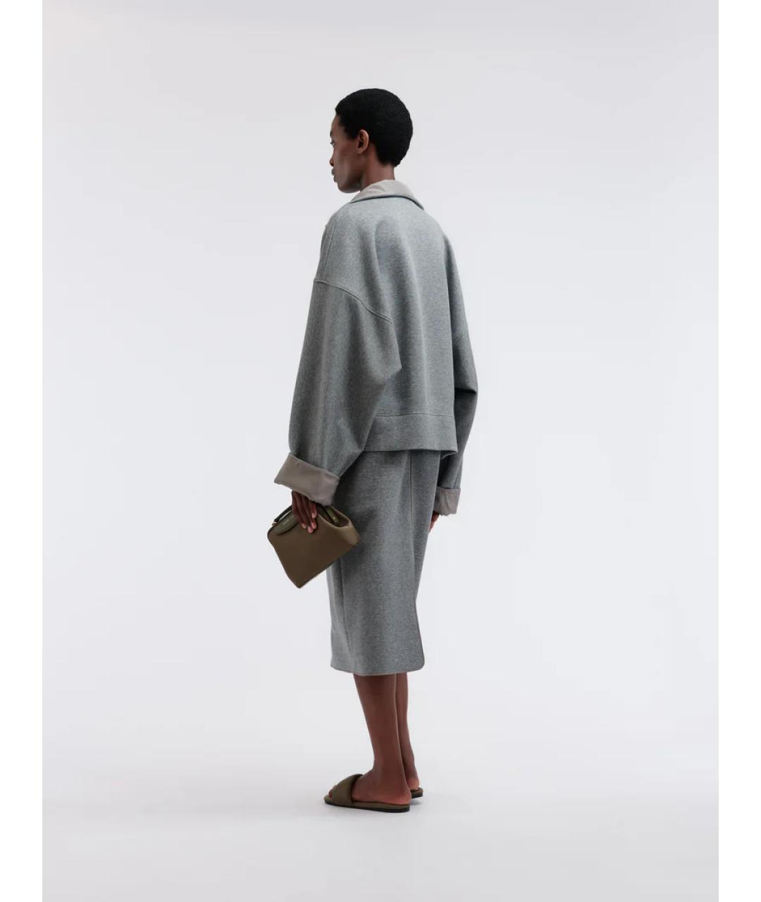 Carven Серый хлопковый костюм с юбками, фото 3