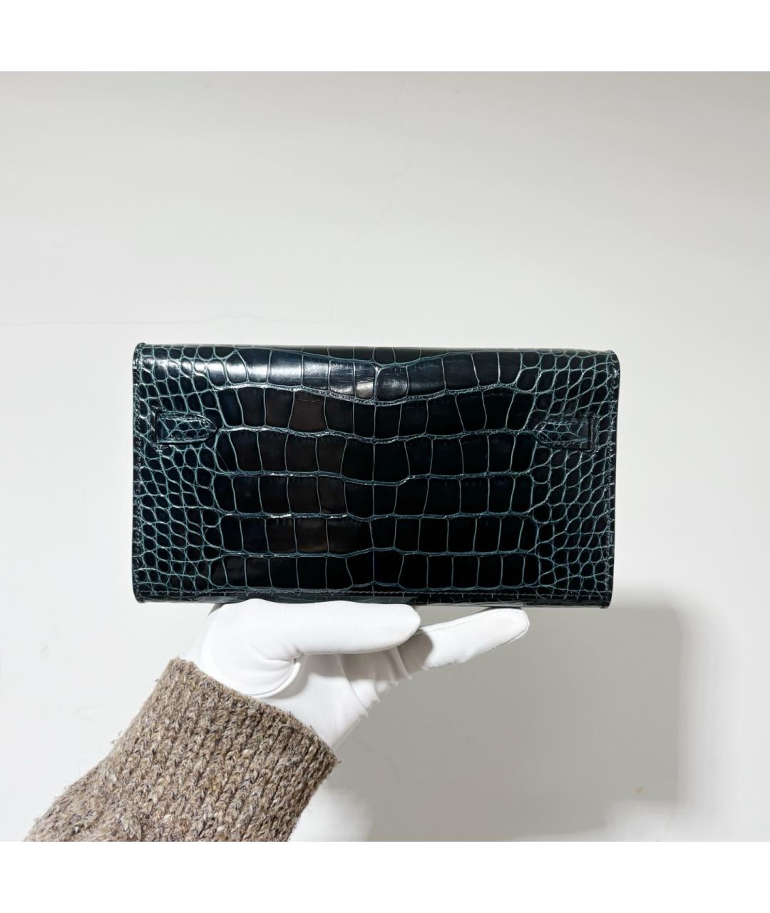 HERMES Зеленая кожаная сумка через плечо, фото 3