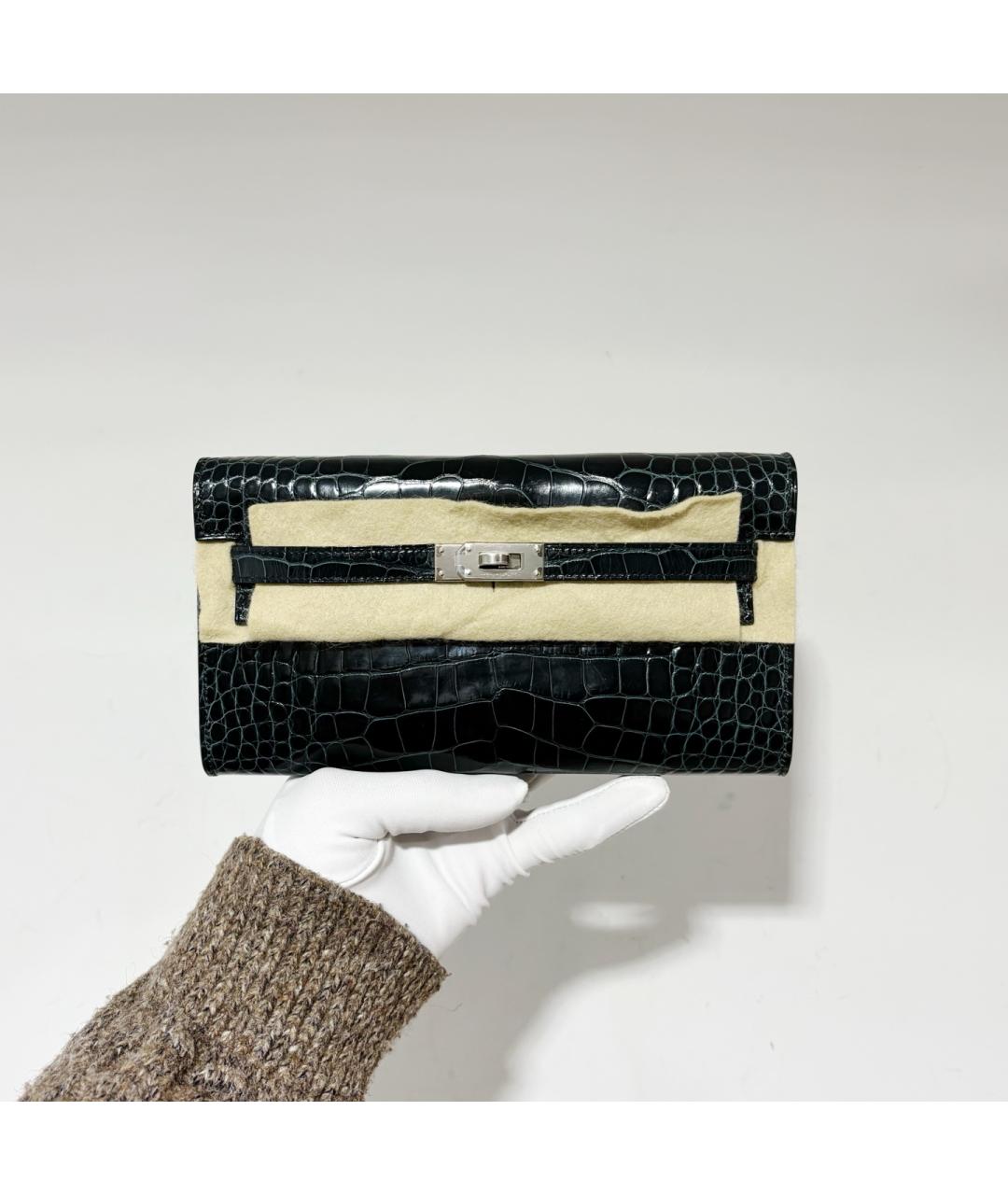 HERMES Зеленая кожаная сумка через плечо, фото 8