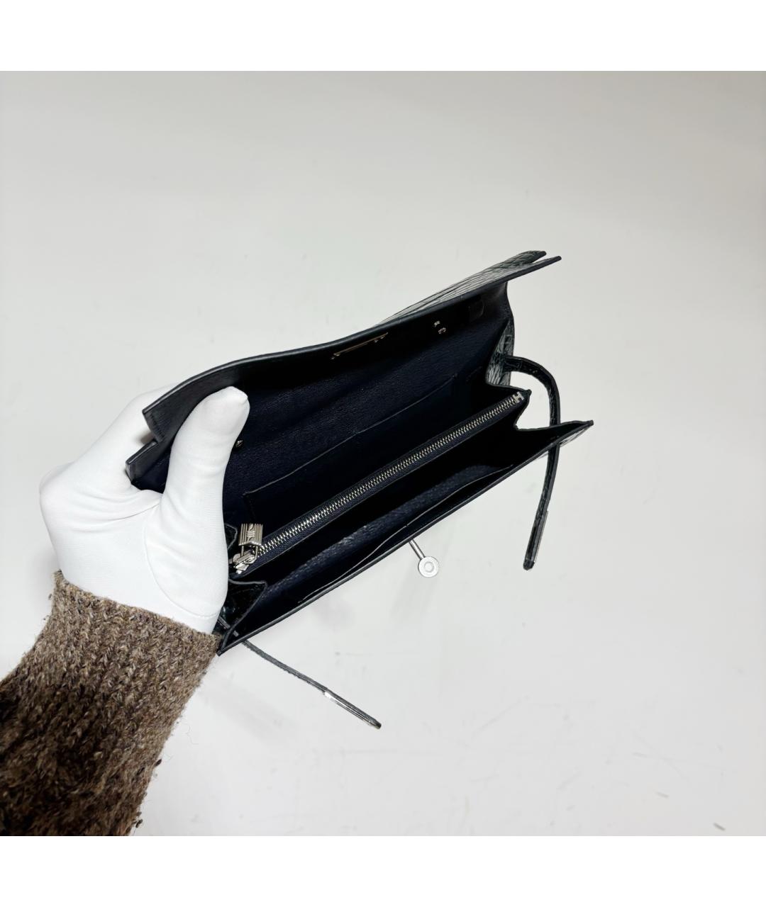 HERMES Зеленая кожаная сумка через плечо, фото 6