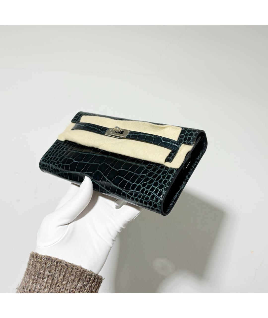 HERMES Зеленая кожаная сумка через плечо, фото 4