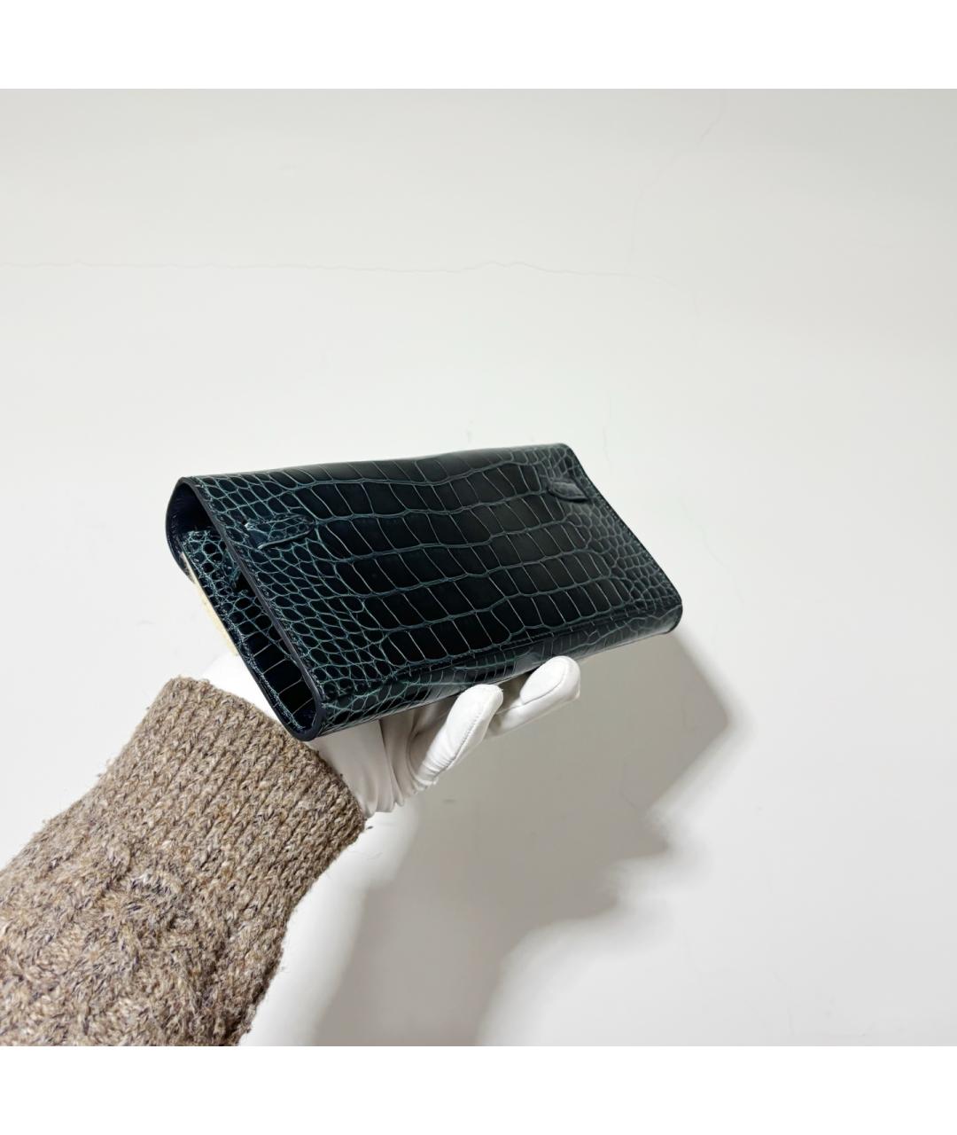 HERMES Зеленая кожаная сумка через плечо, фото 5