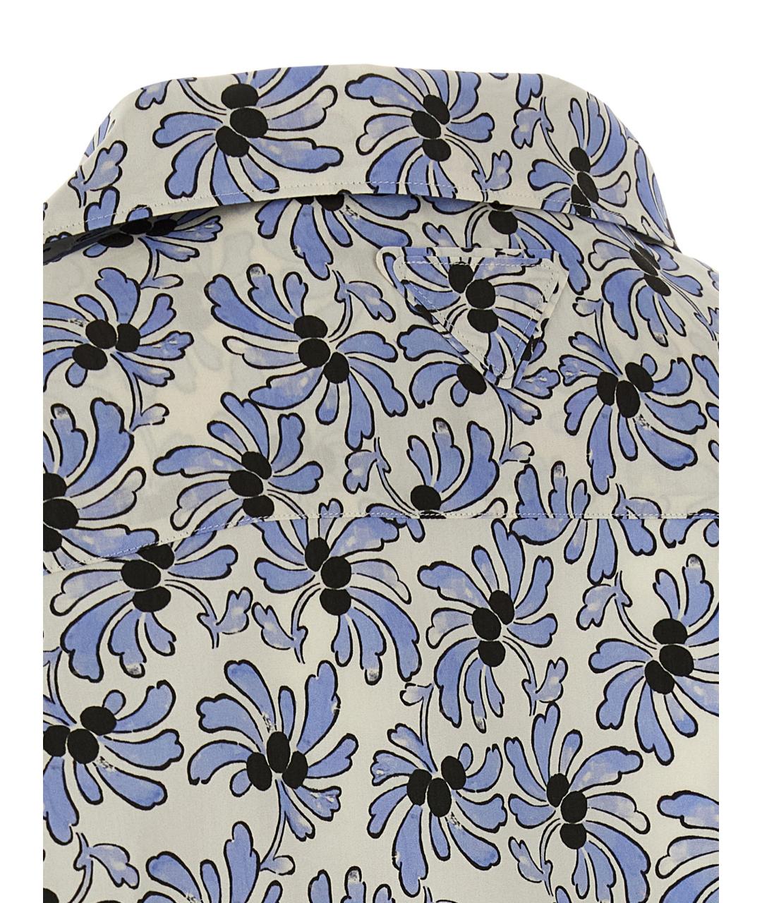 PRADA Голубая хлопковая кэжуал рубашка, фото 4