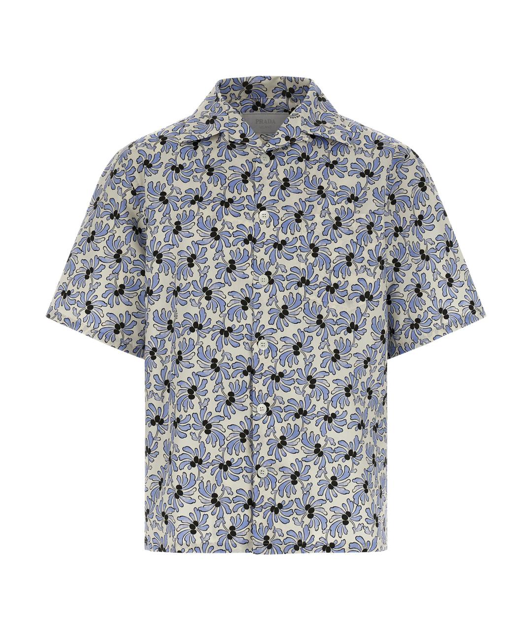 PRADA Голубая хлопковая кэжуал рубашка, фото 1