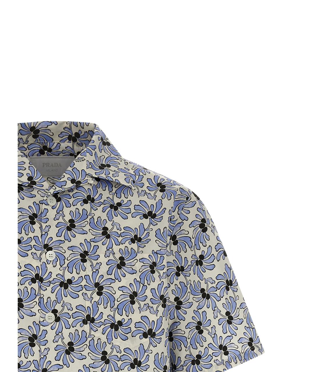 PRADA Голубая хлопковая кэжуал рубашка, фото 3