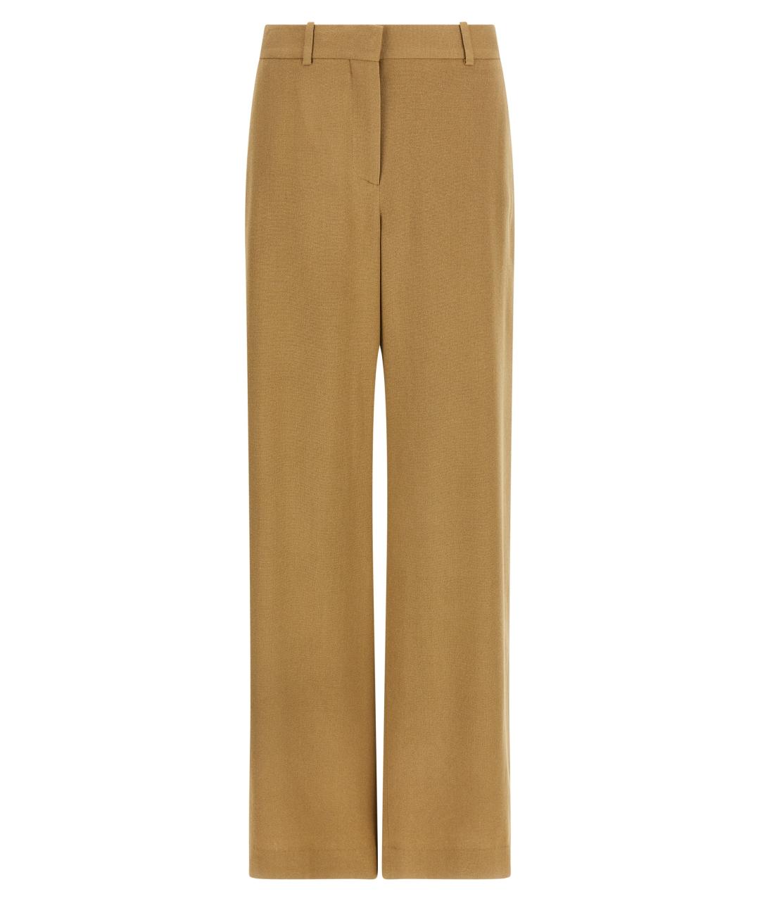THE ROW Бежевые шерстяные прямые брюки, фото 1