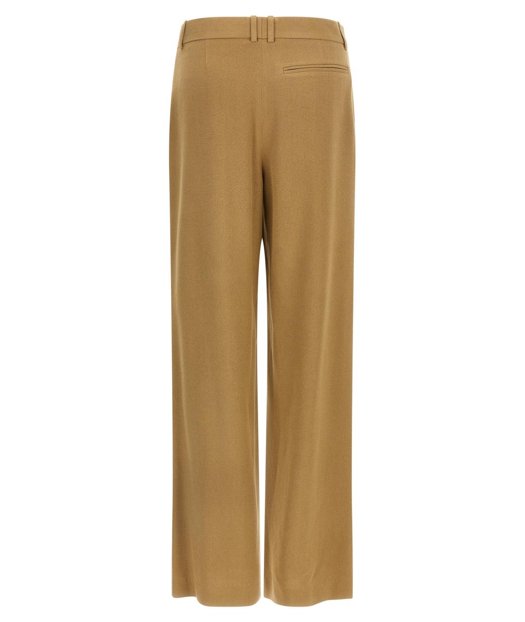 THE ROW Бежевые шерстяные прямые брюки, фото 2