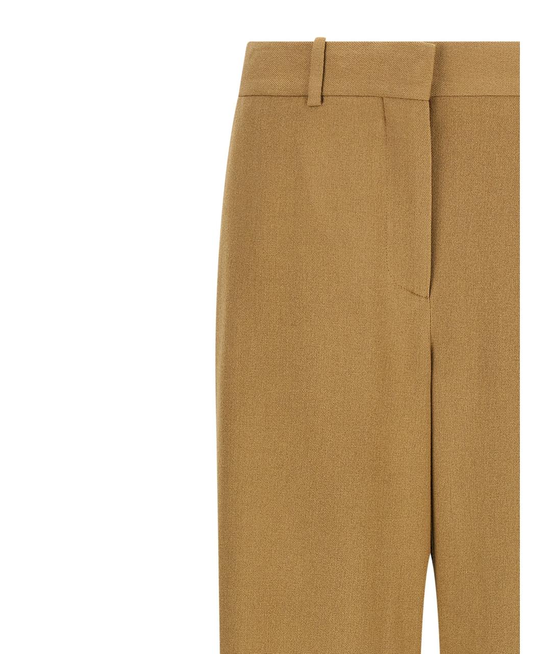 THE ROW Бежевые шерстяные прямые брюки, фото 3