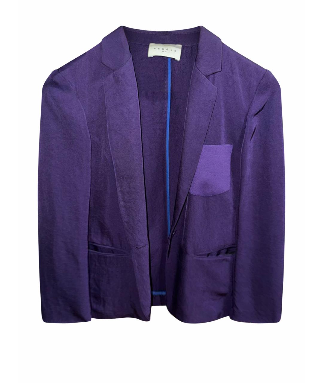 SANDRO Фиолетовый жакет/пиджак, фото 1