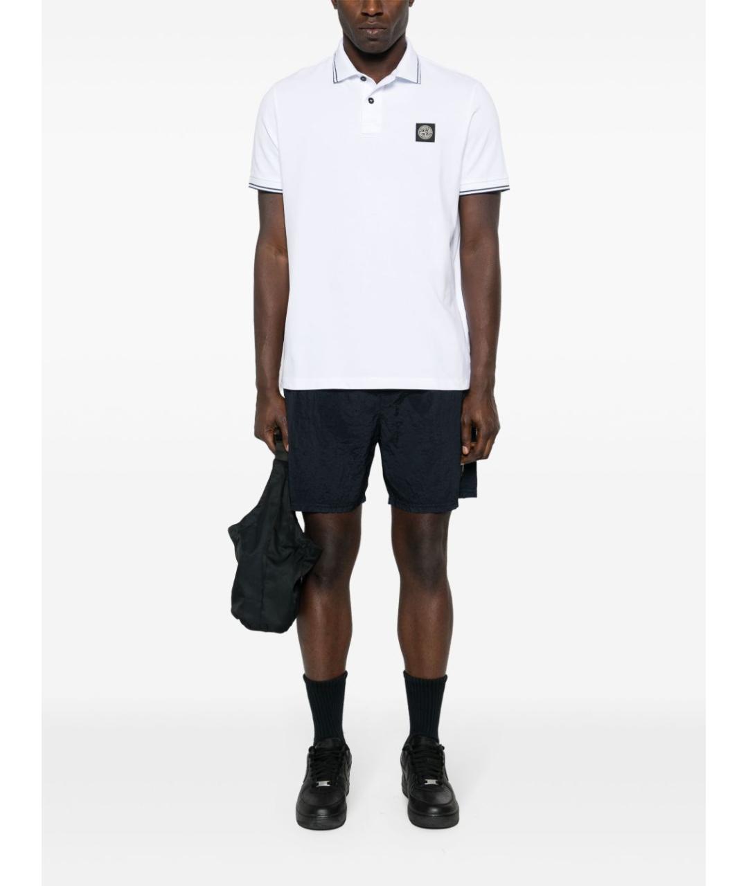 STONE ISLAND Белая футболка, фото 5