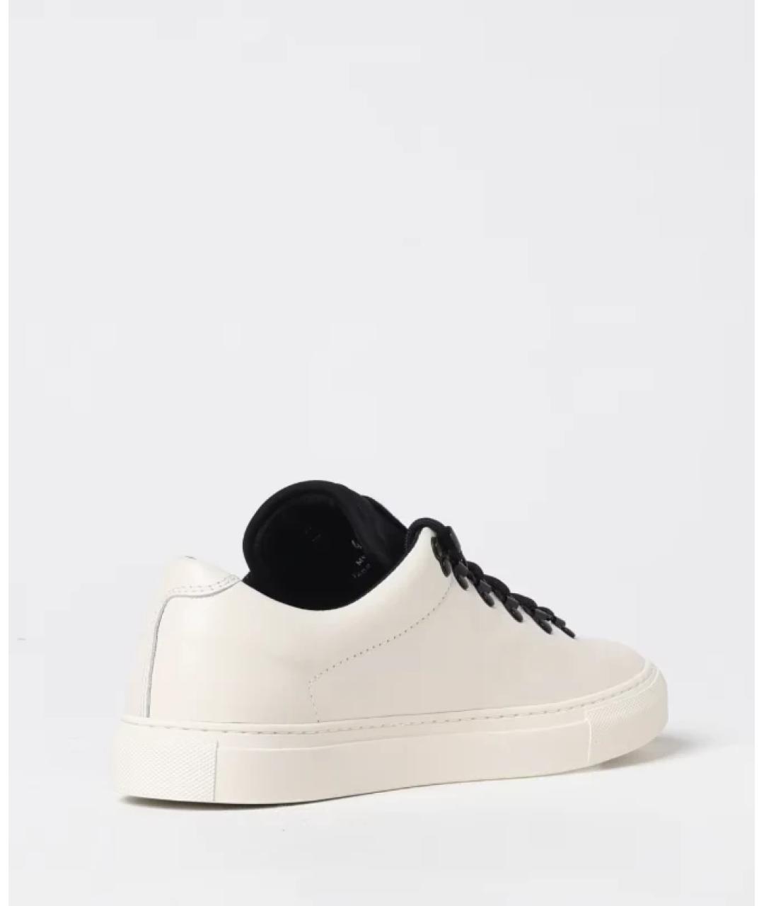 STONE ISLAND Белые кожаные низкие кроссовки / кеды, фото 3