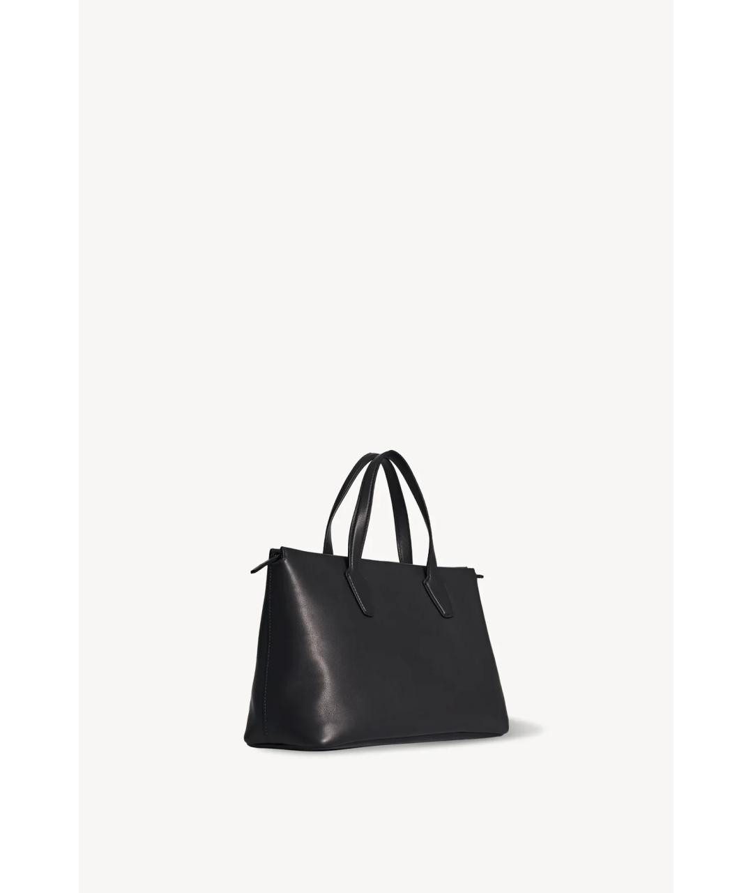 THE ROW Черная кожаная сумка с короткими ручками, фото 2