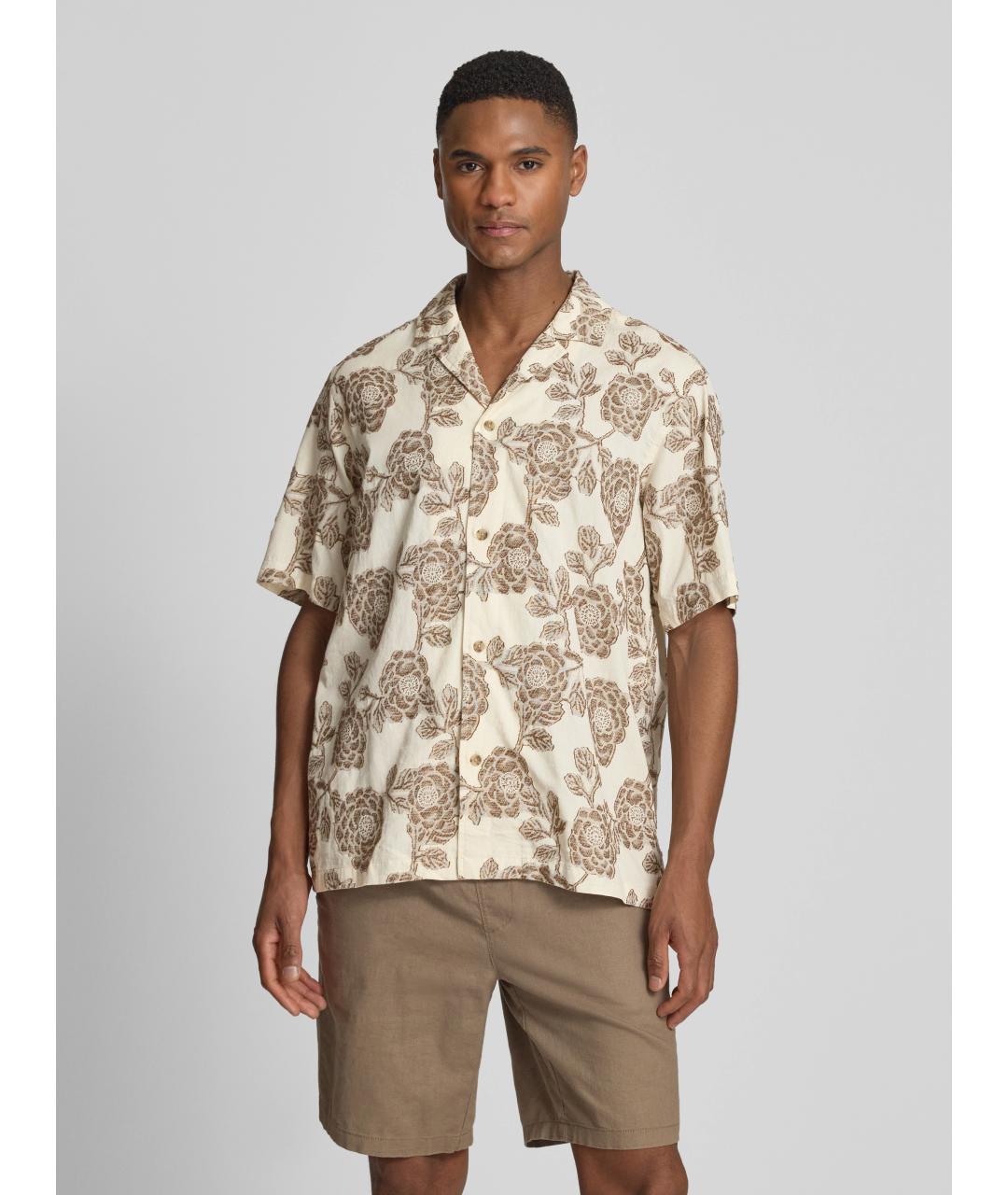 LES DEUX Белая хлопковая кэжуал рубашка, фото 3