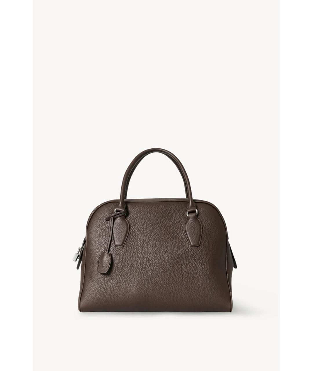 THE ROW Коричневая кожаная сумка с короткими ручками, фото 4