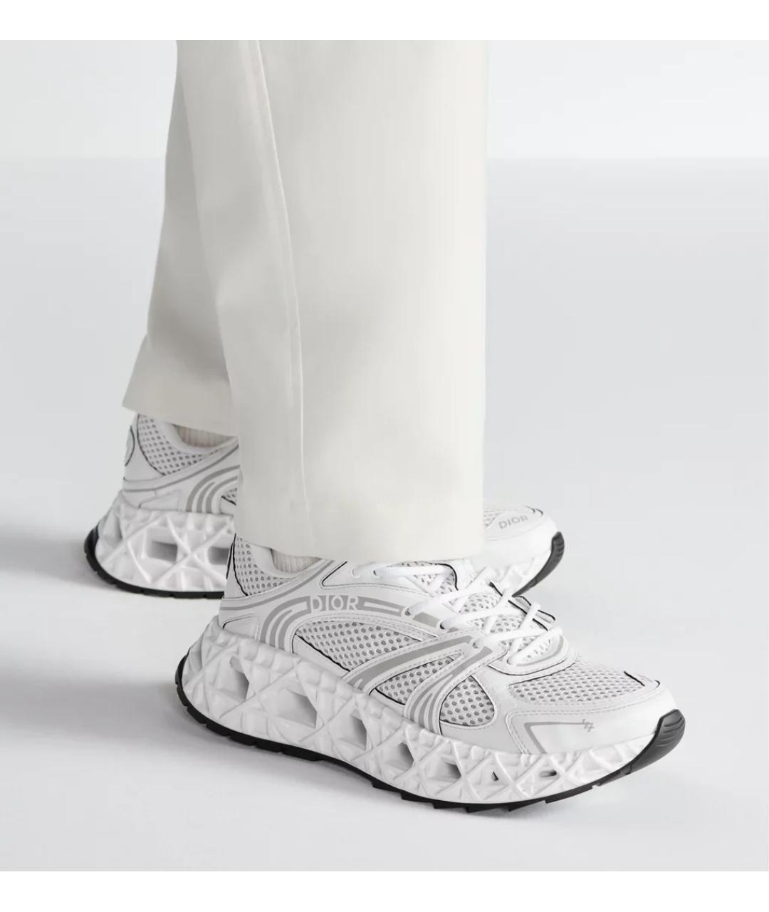 CHRISTIAN DIOR Серые текстильные низкие кроссовки / кеды, фото 3