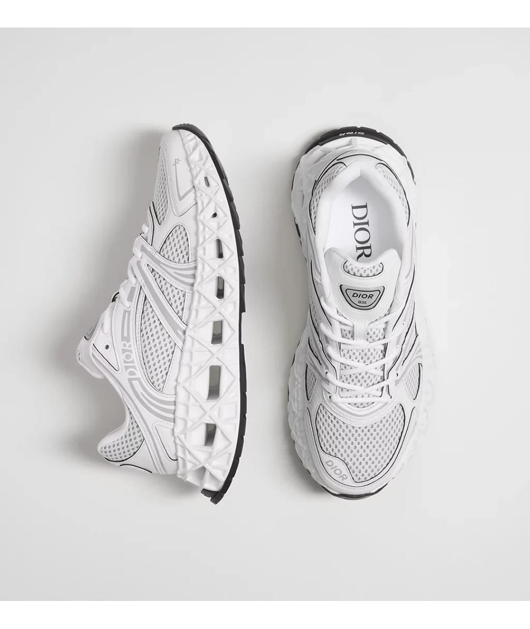 CHRISTIAN DIOR Серые текстильные низкие кроссовки / кеды, фото 2