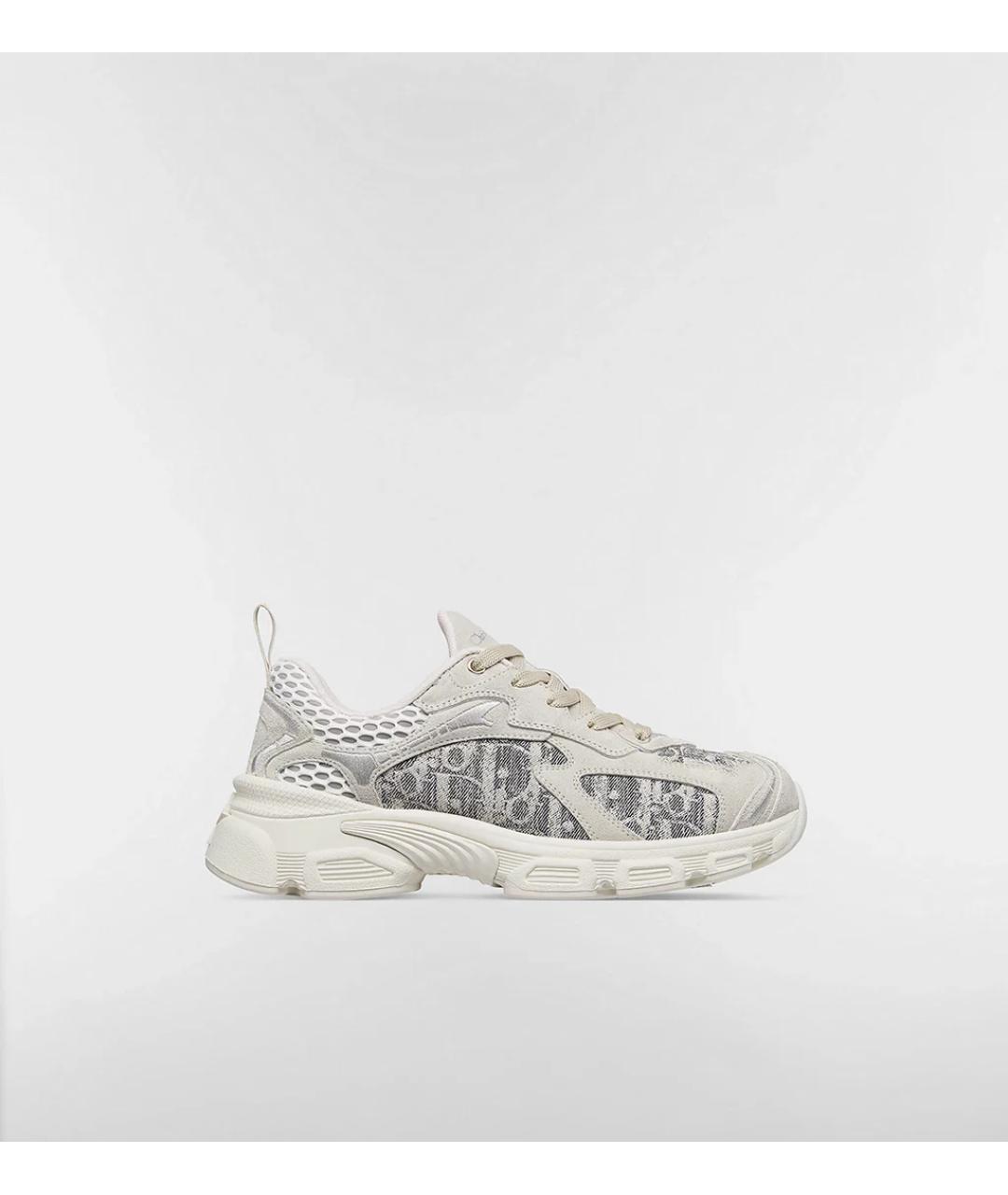 CHRISTIAN DIOR Серые текстильные кроссовки, фото 4