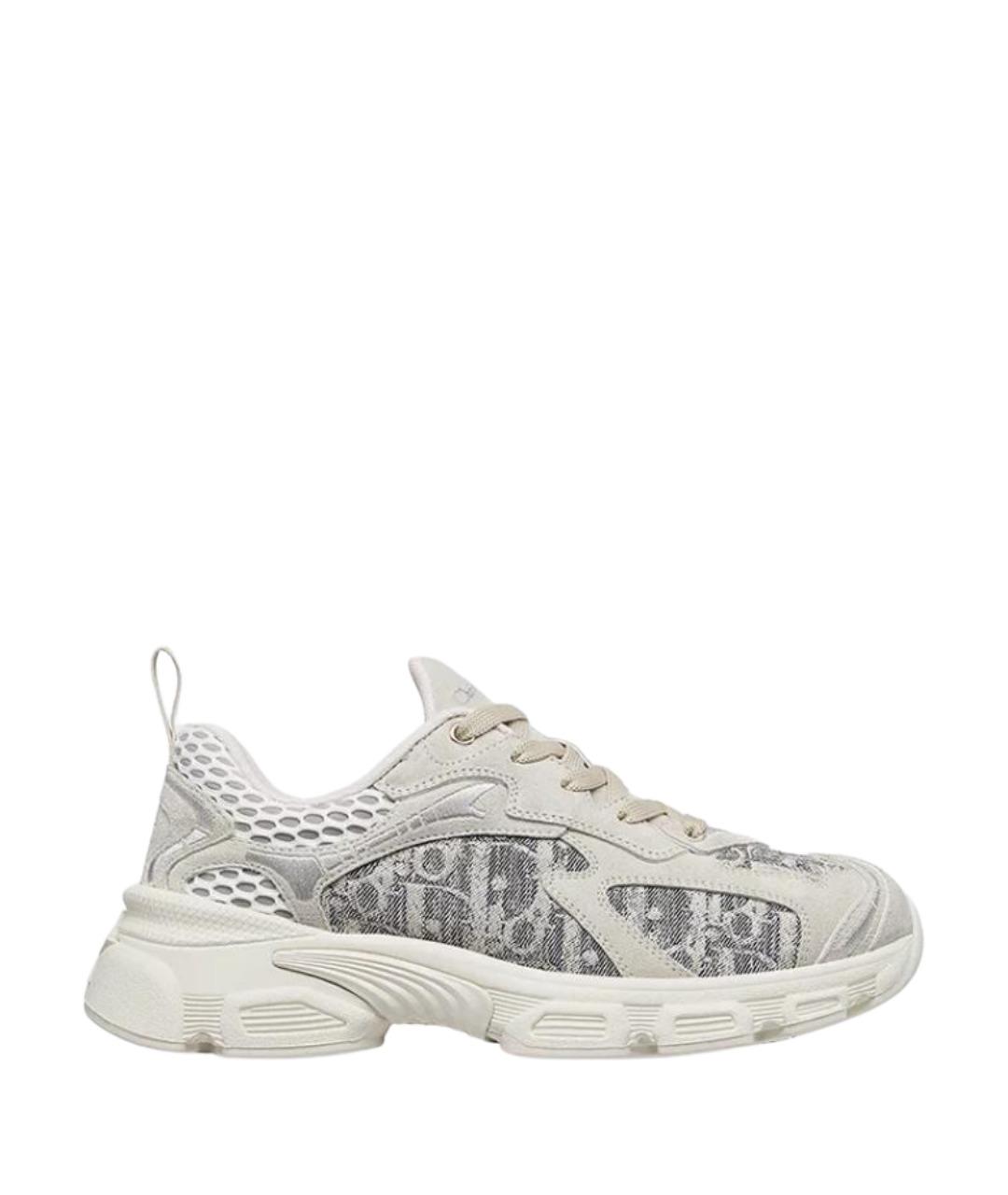 CHRISTIAN DIOR Серые текстильные кроссовки, фото 1