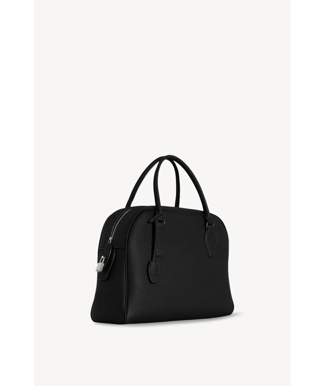 THE ROW Черная кожаная сумка с короткими ручками, фото 2