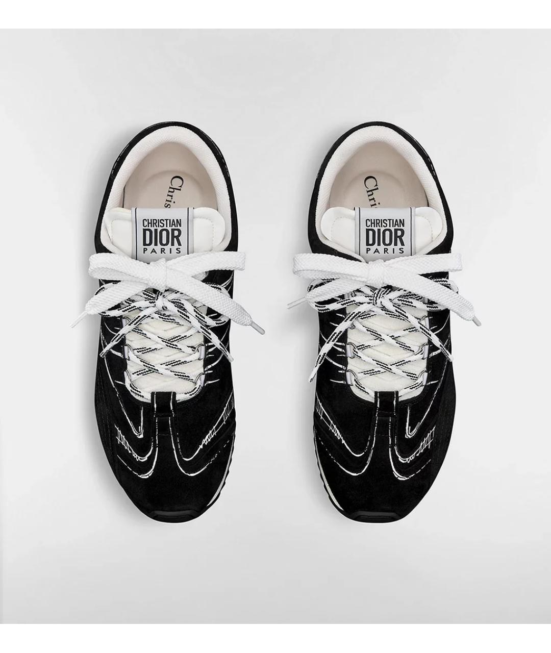 CHRISTIAN DIOR Черные замшевые кроссовки, фото 2