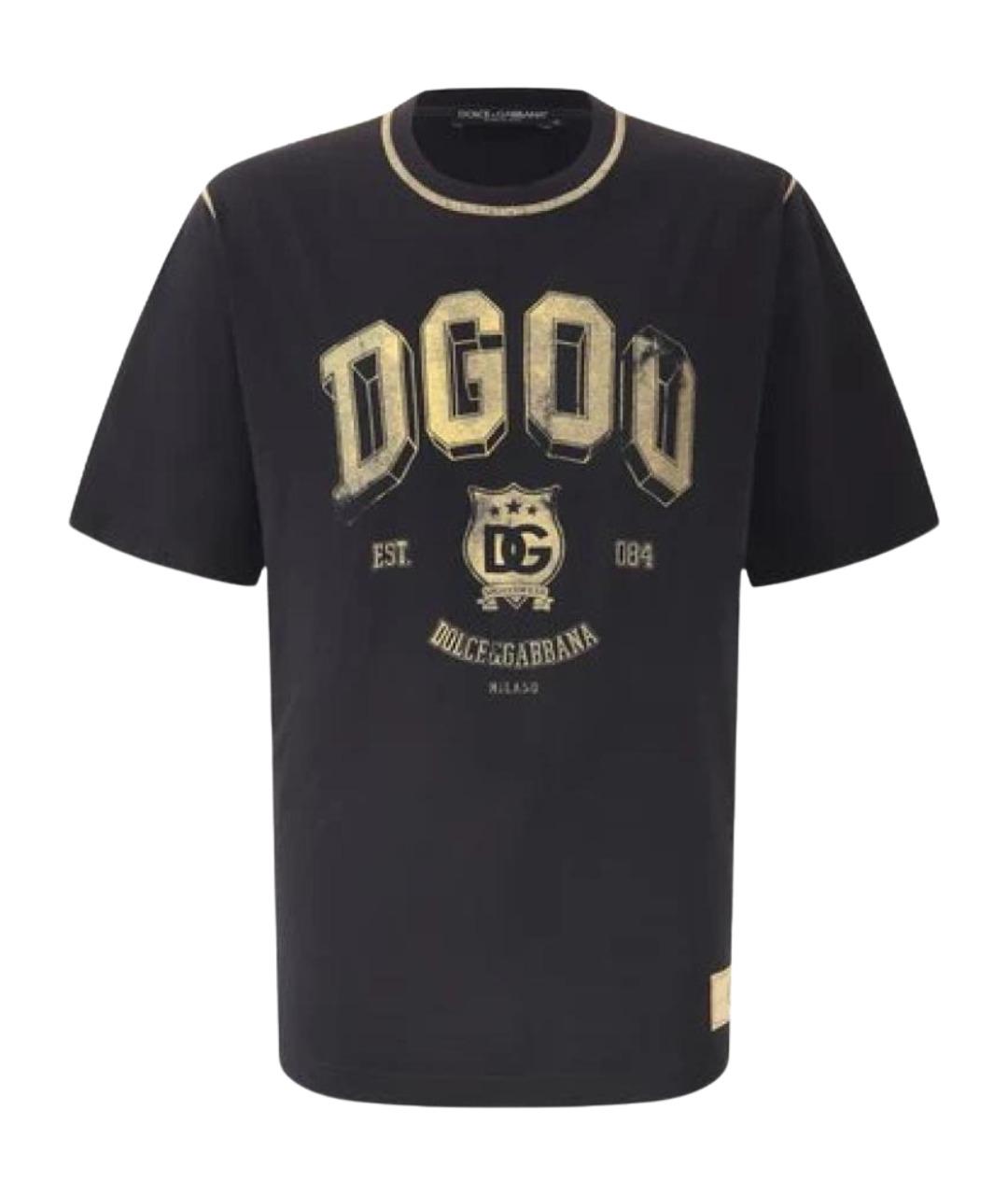 DOLCE&GABBANA Черная хлопковая футболка, фото 1