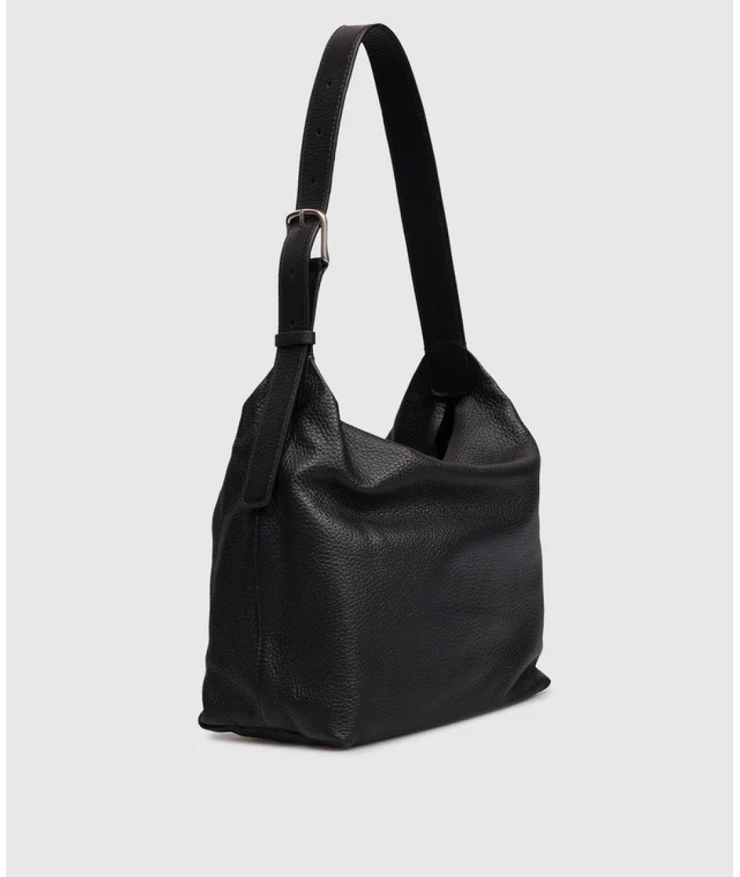 THE ROW Черная кожаная сумка через плечо, фото 2