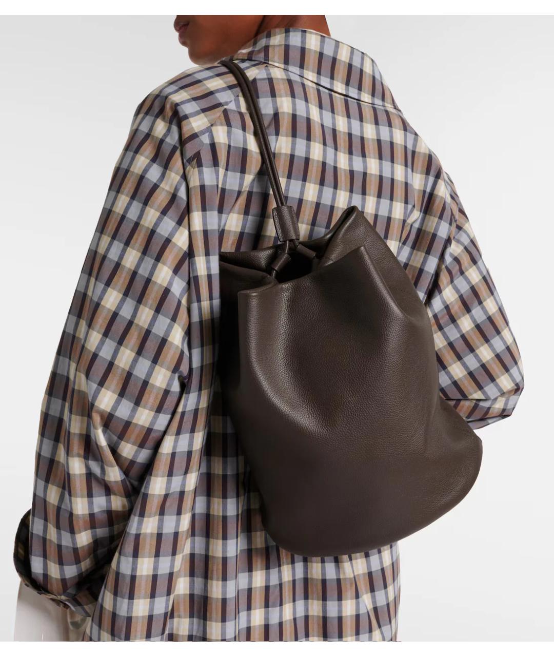 THE ROW Коричневый кожаный рюкзак, фото 3