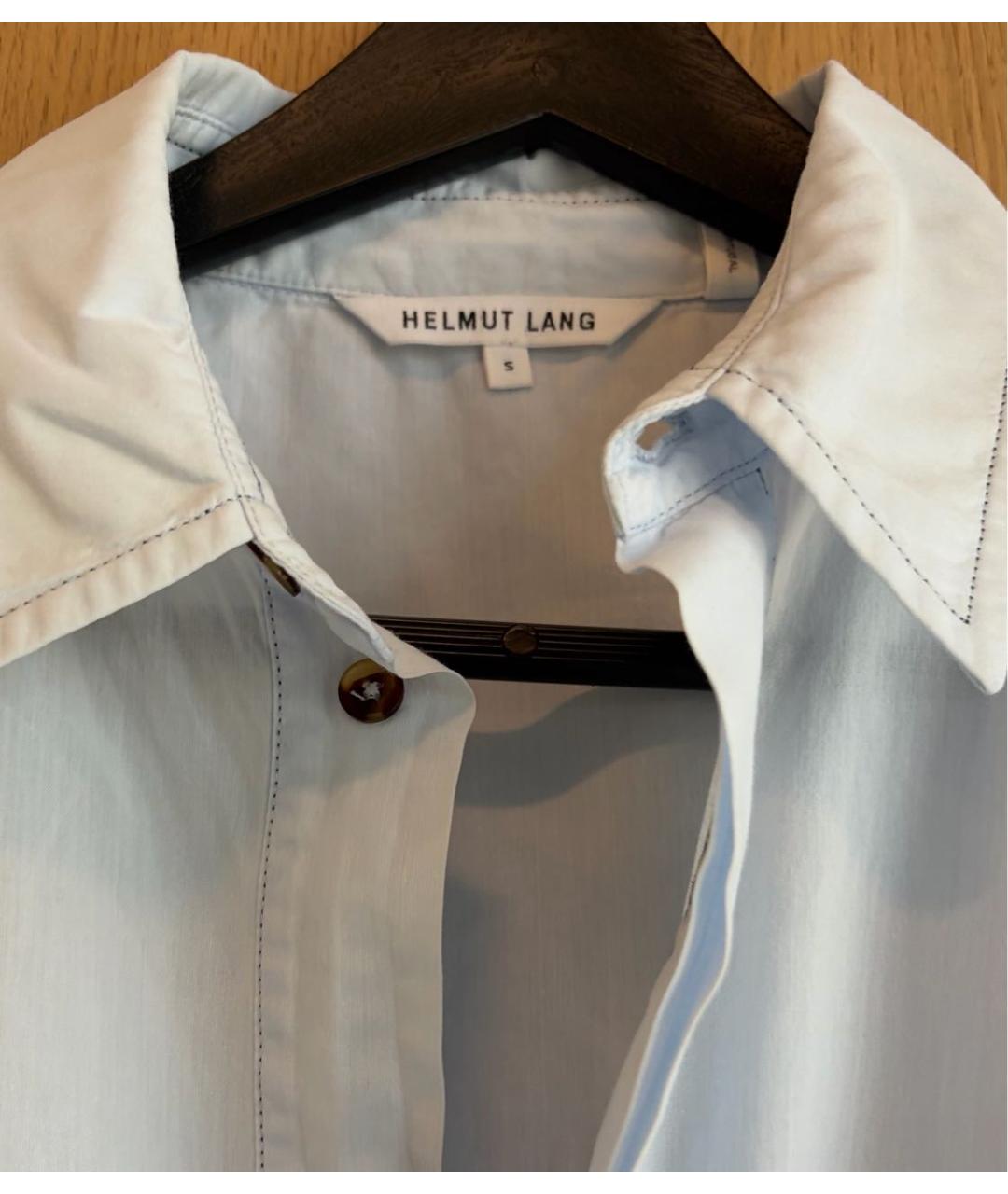 HELMUT LANG Голубая хлопковая рубашка, фото 3