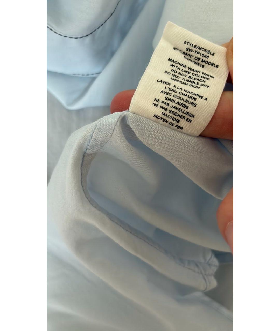 HELMUT LANG Голубая хлопковая рубашка, фото 6