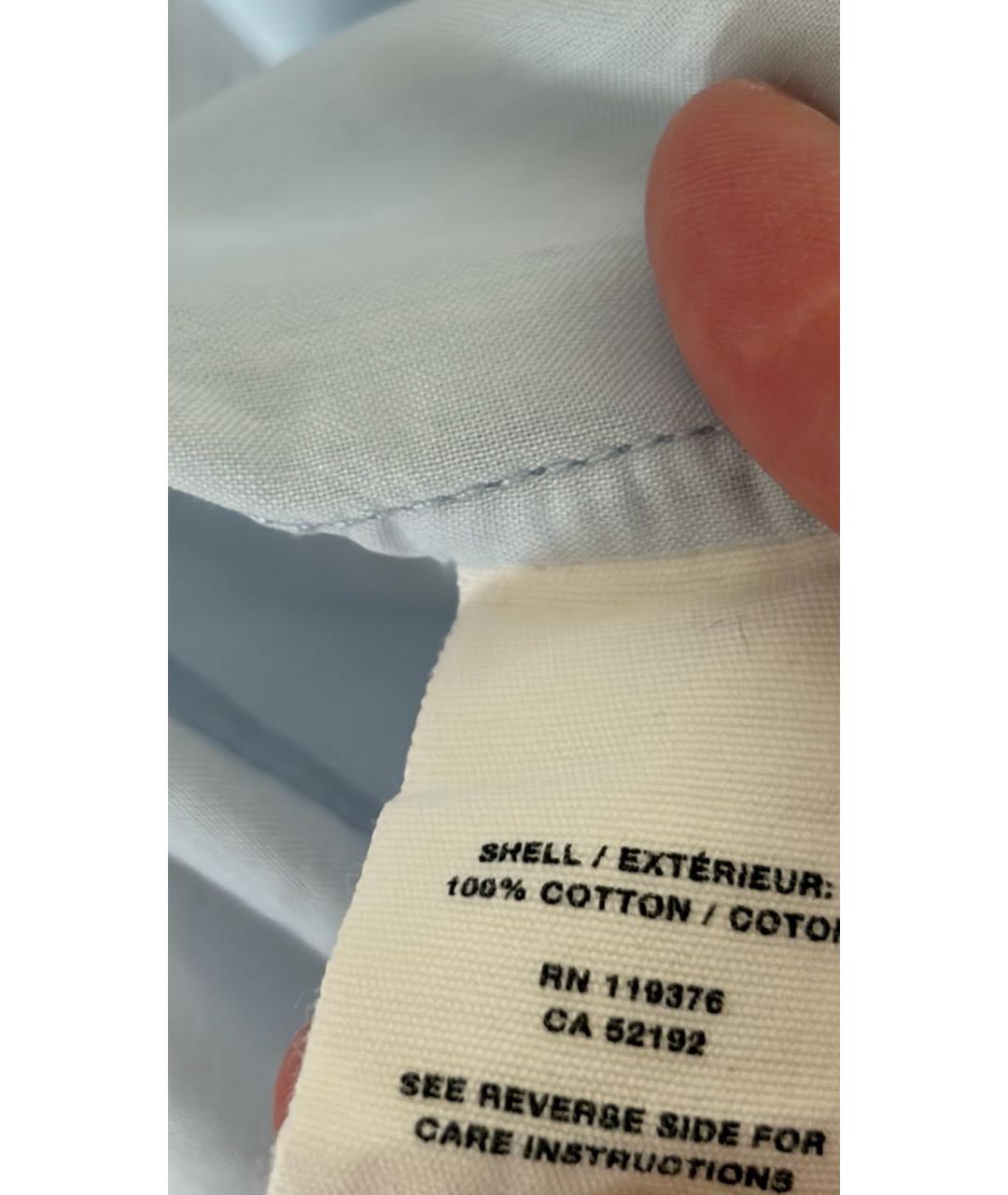 HELMUT LANG Голубая хлопковая рубашка, фото 5