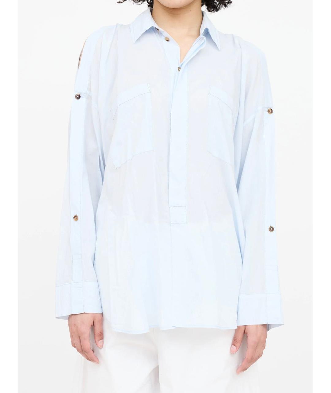 HELMUT LANG Голубая хлопковая рубашка, фото 7