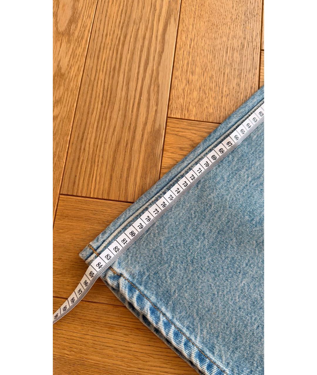 BALENCIAGA Голубые хлопковые джинсы клеш, фото 6