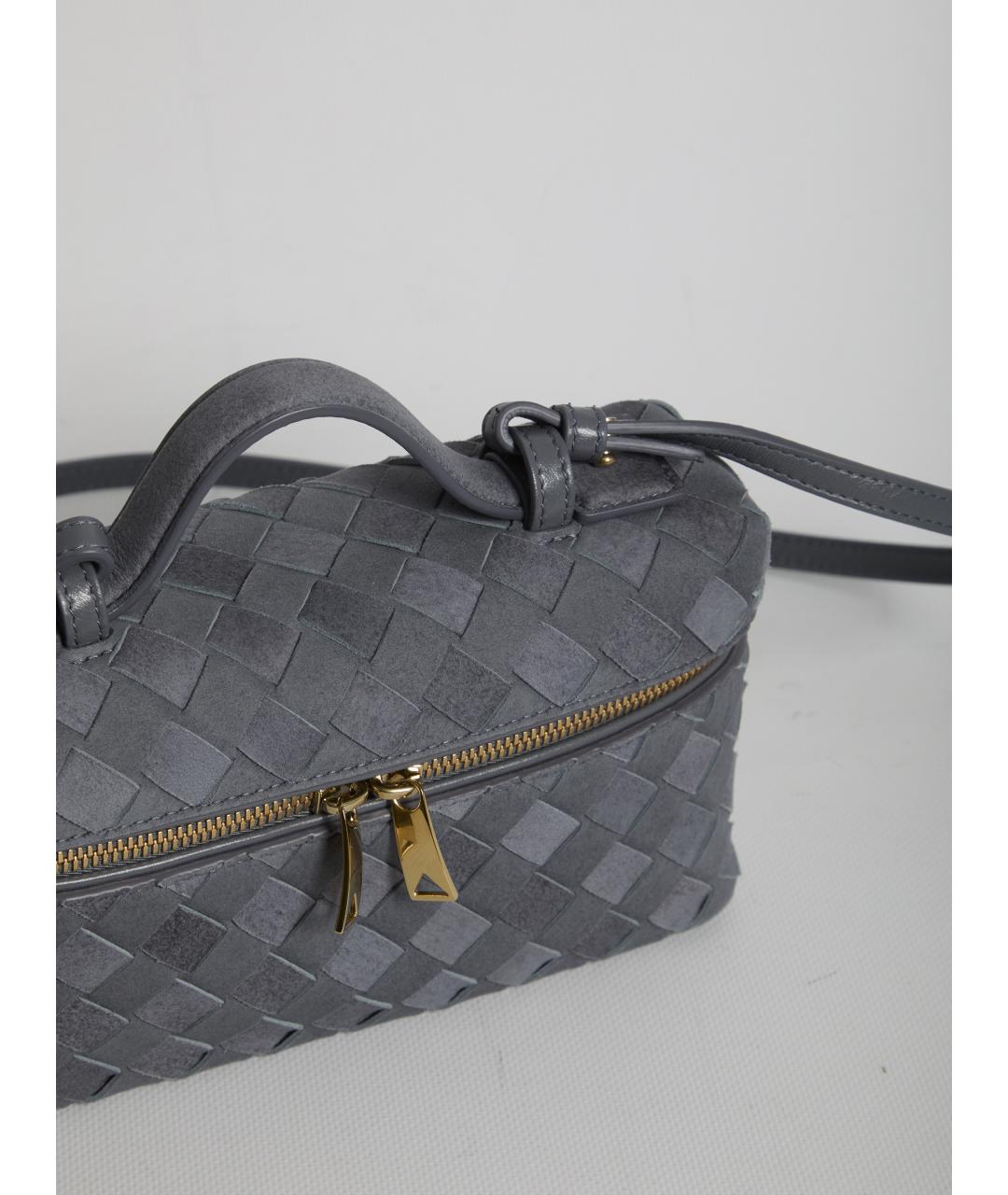 BOTTEGA VENETA Голубая кожаная сумка через плечо, фото 5