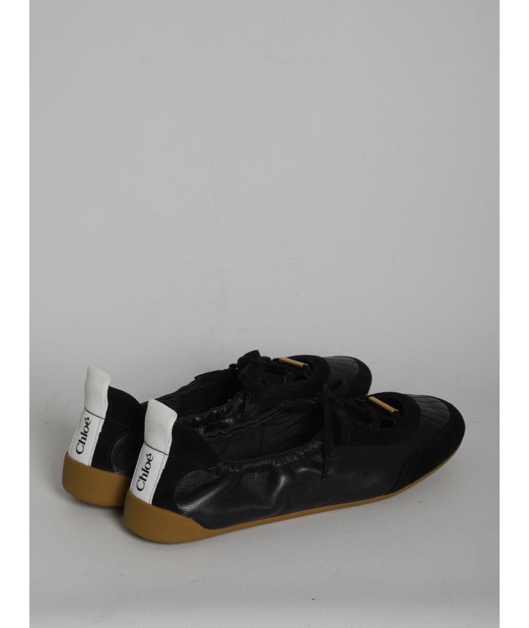 CHLOE Черные кожаные балетки, фото 3