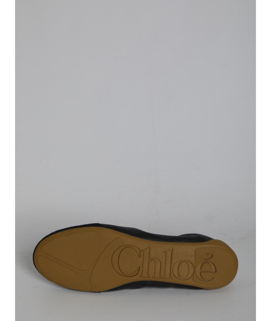 CHLOE Черные кожаные балетки, фото 4
