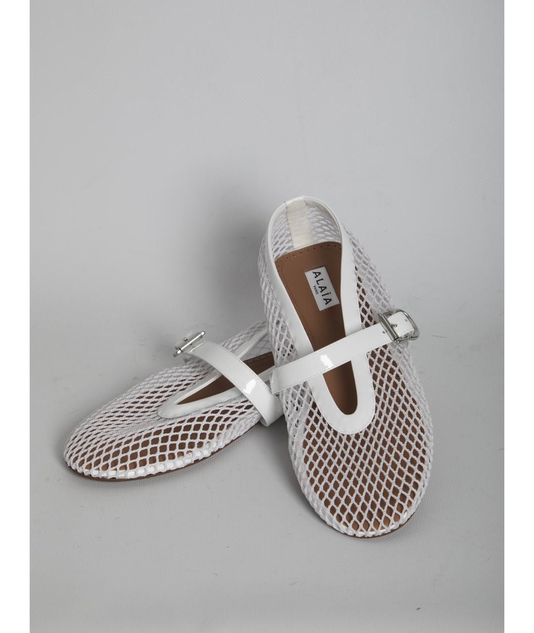 ALAIA Белые текстильные балетки, фото 5