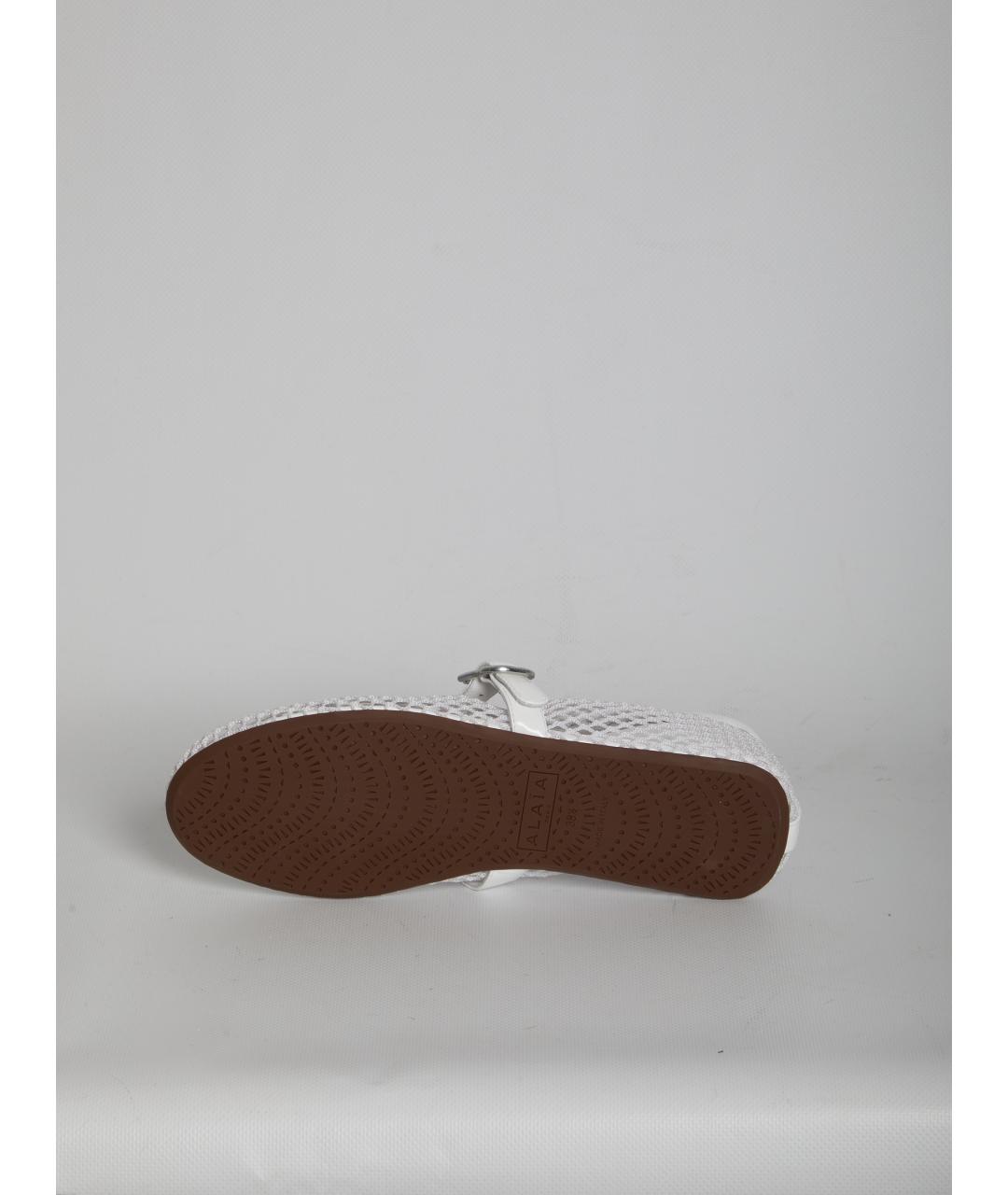 ALAIA Белые текстильные балетки, фото 4