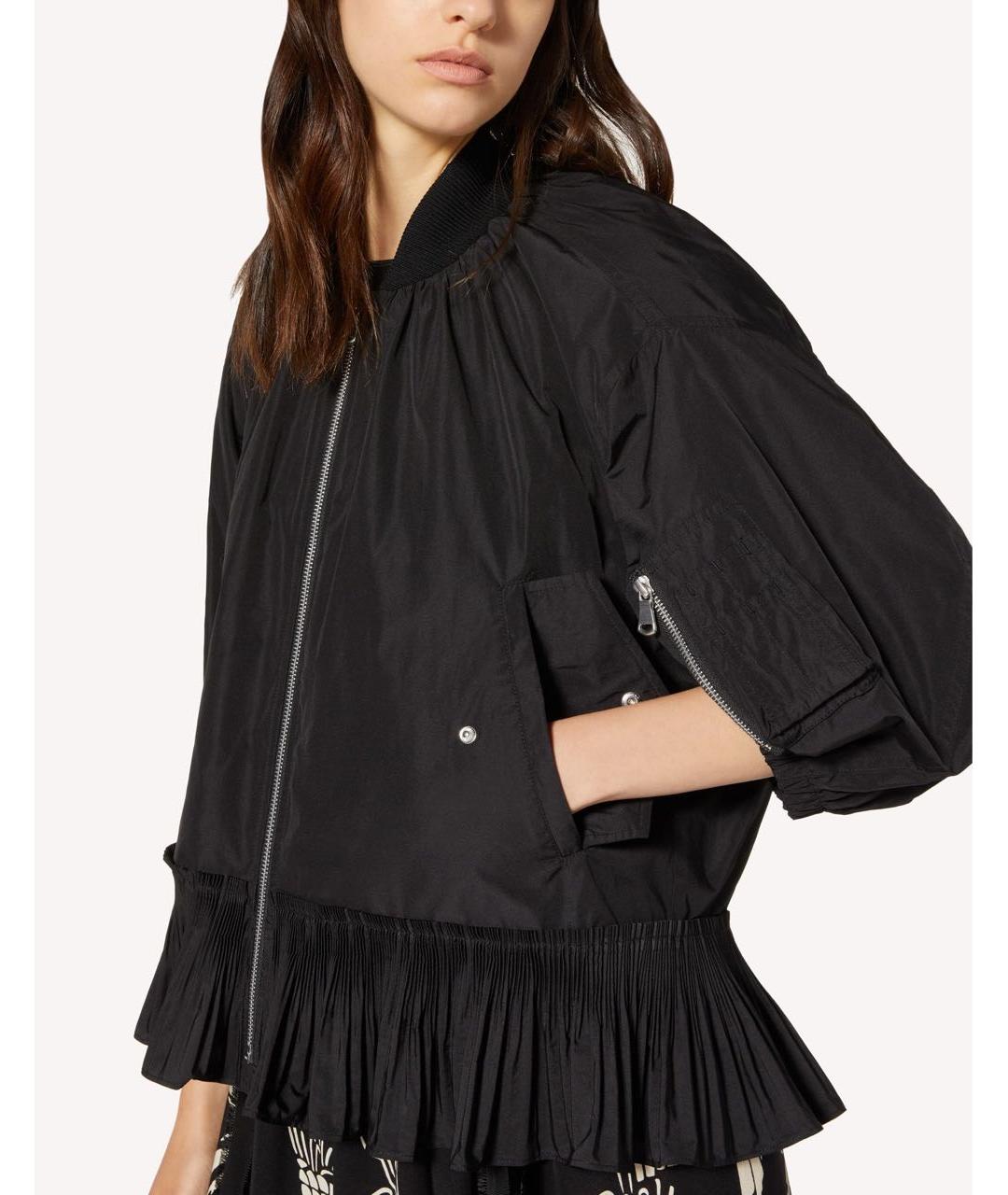 RED VALENTINO Черная полиэстеровая куртка, фото 6