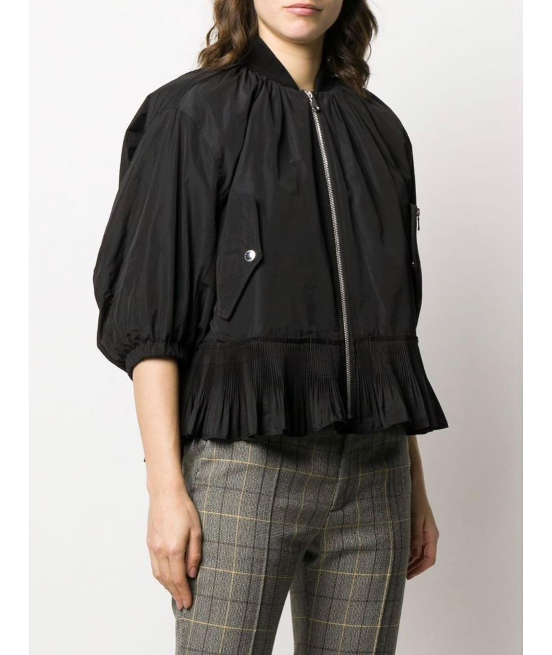 RED VALENTINO Черная полиэстеровая куртка, фото 2