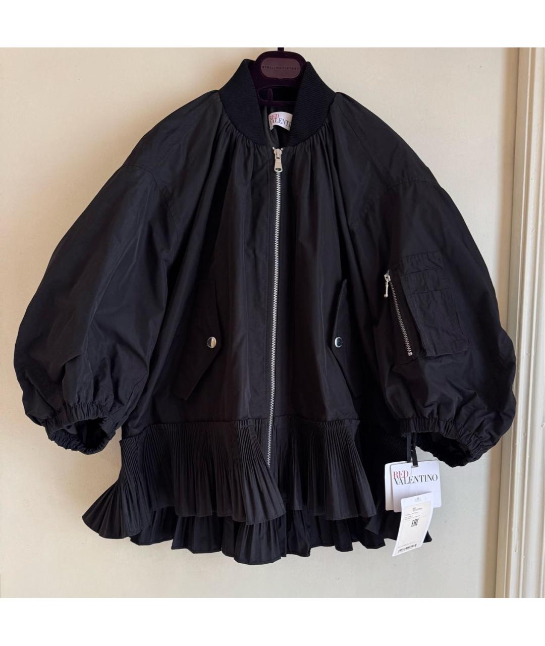 RED VALENTINO Черная полиэстеровая куртка, фото 7