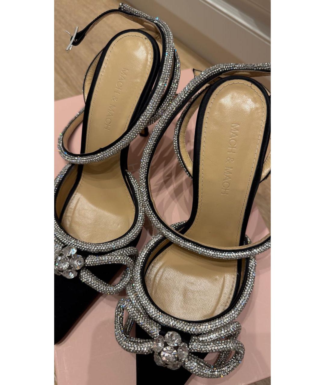 MACH&MACH Черные текстильные туфли, фото 2