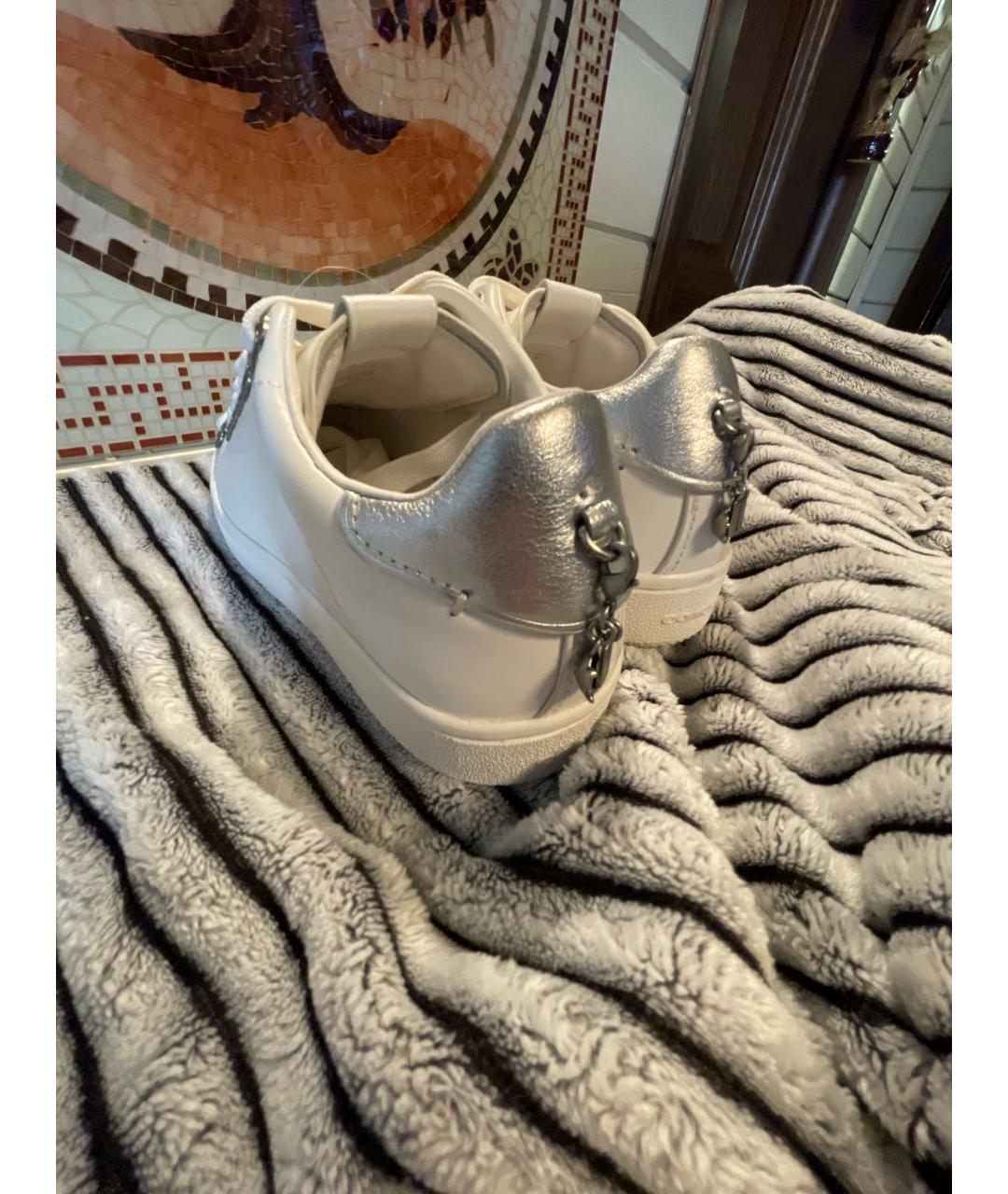 COACH Белые кожаные кеды, фото 7