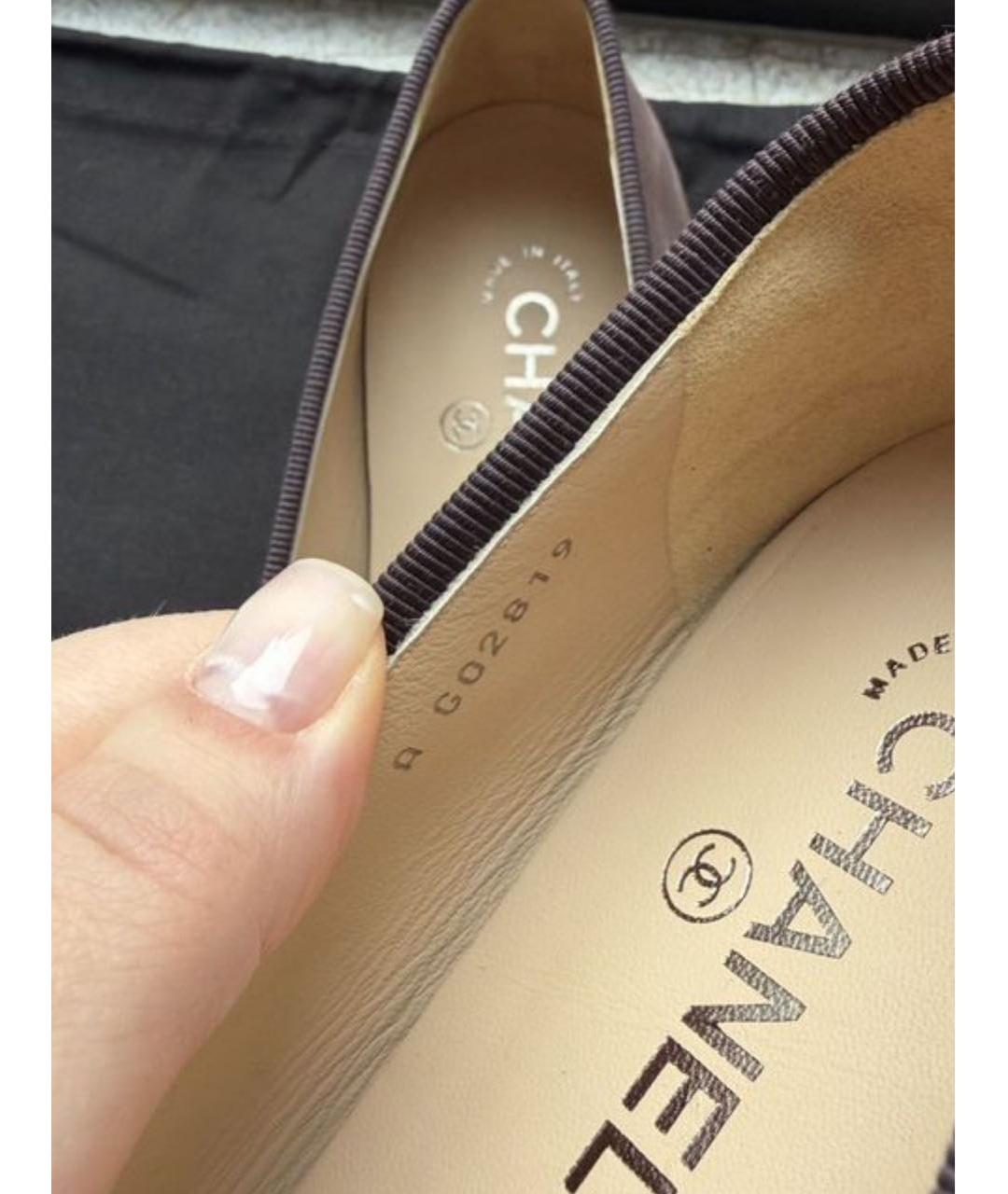 CHANEL Коричневые замшевые балетки, фото 4