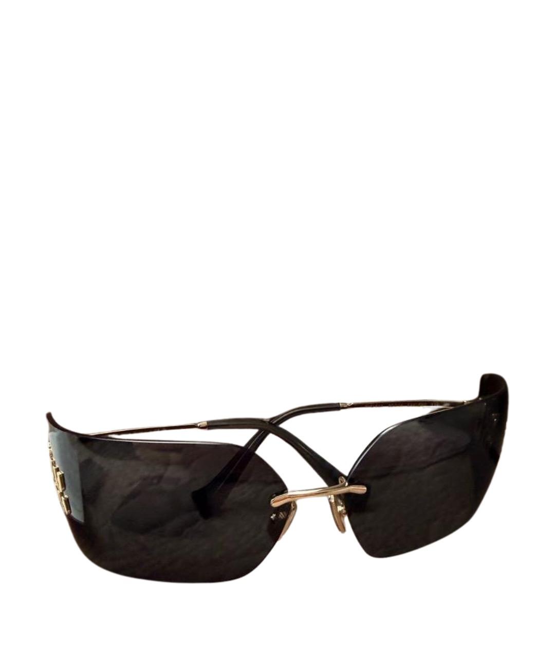 MIU MIU Черные металлические солнцезащитные очки, фото 1