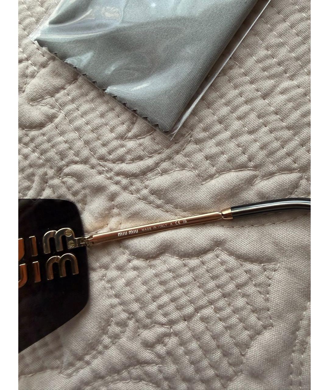 MIU MIU Черные металлические солнцезащитные очки, фото 4