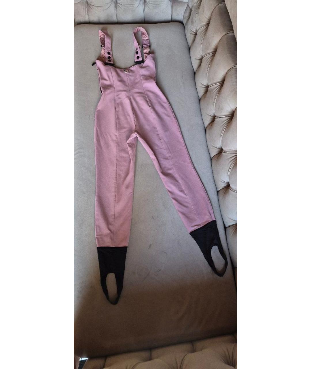 MONCLER GRENOBLE Розовый полиамидовый комбинезон, фото 2