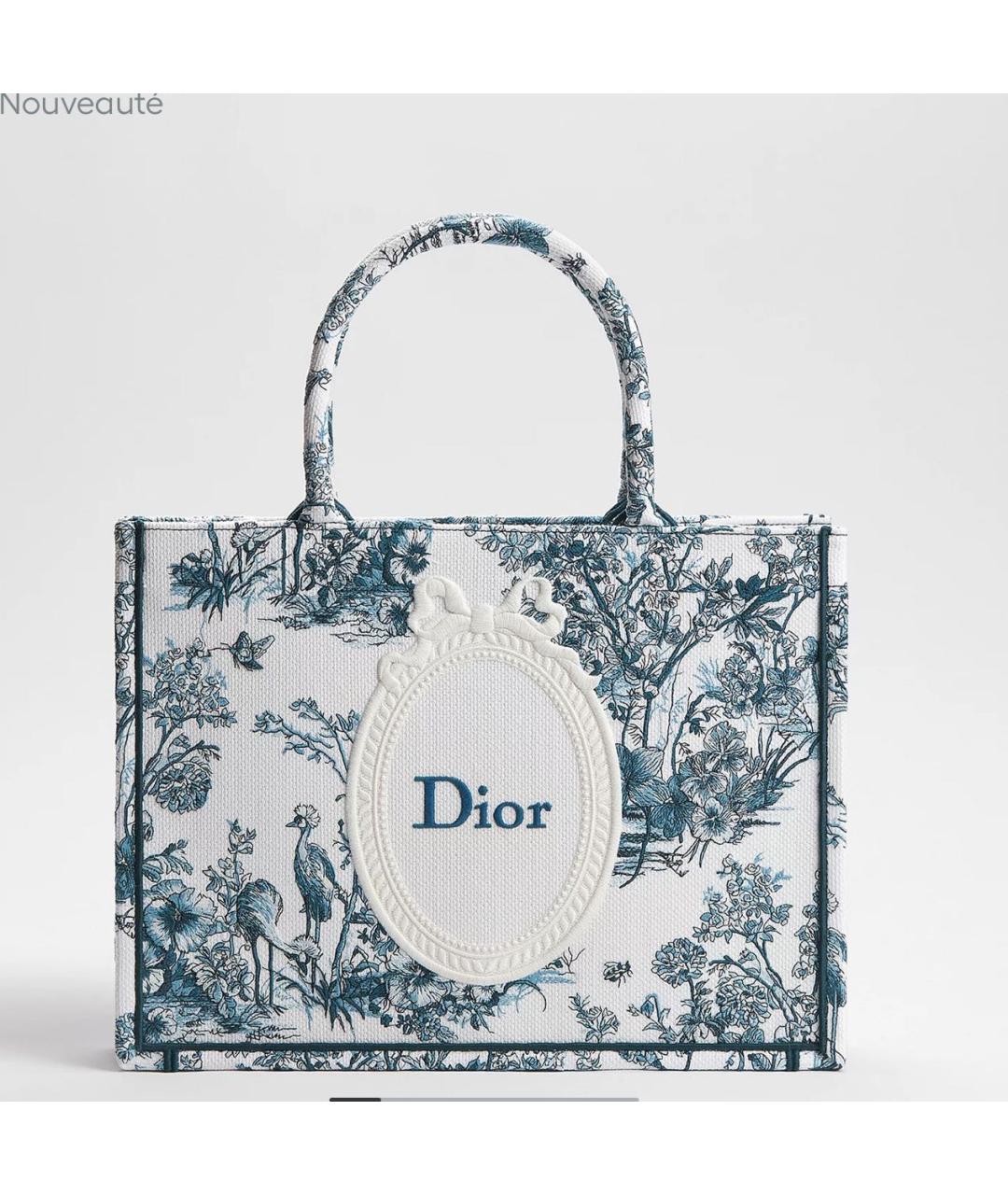 CHRISTIAN DIOR Голубая сумка тоут, фото 5