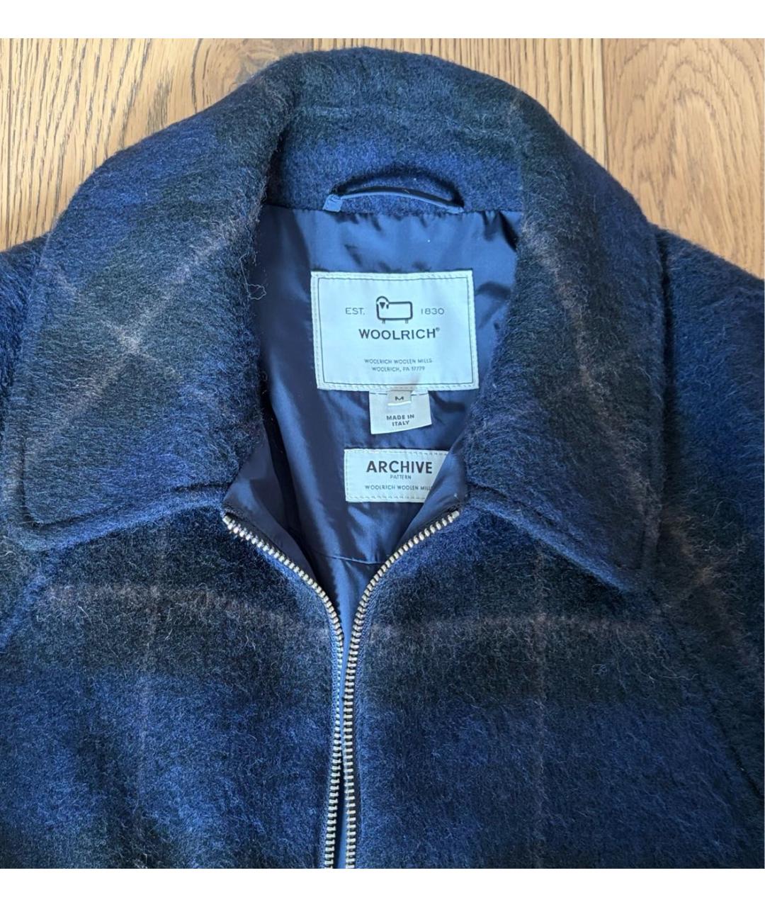 WOOLRICH Темно-синяя шерстяная куртка, фото 3