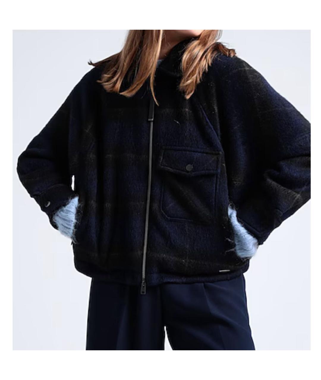 WOOLRICH Темно-синяя шерстяная куртка, фото 6