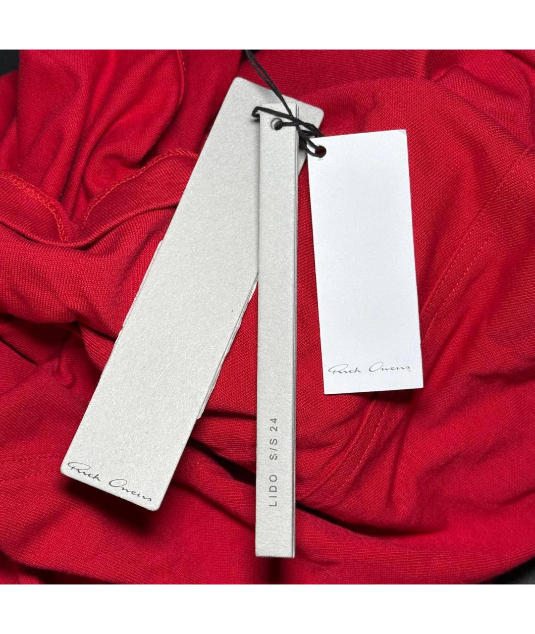 RICK OWENS Красная майка, фото 5